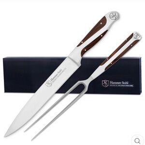 Stainless Steel and Wood Knife Set